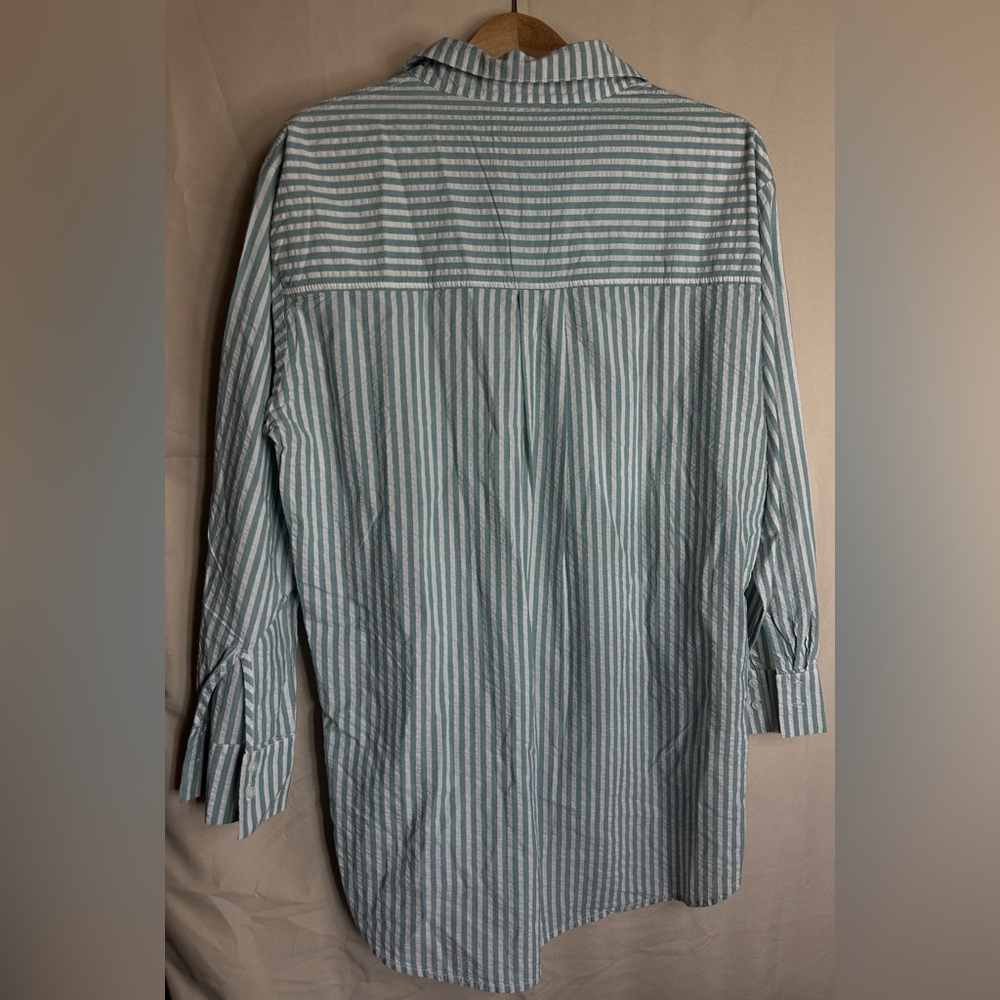 Striped Blue and White women’s Shirt - Picture 3 of 3